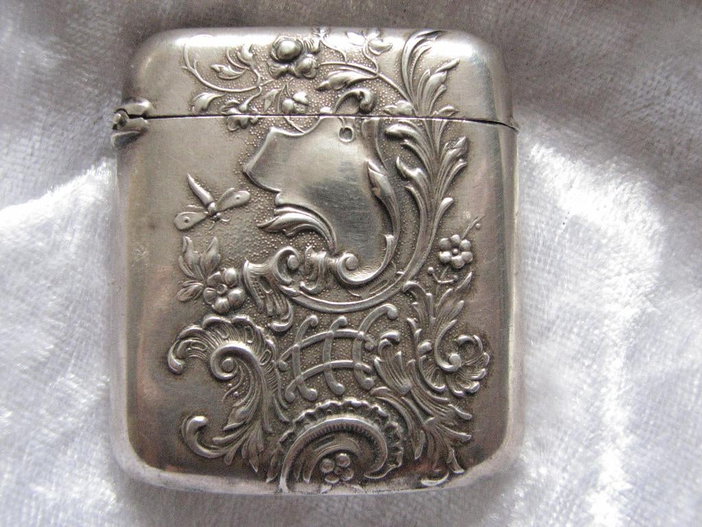 Prachtige Antieke zilveren jugendstil tondeldoos, Verzenden, Zilver