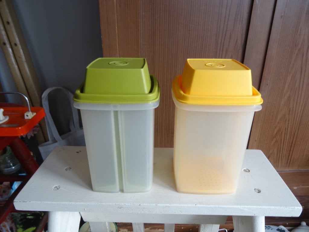 2x Oude Tupperware zuurpot met lift, Ophalen, Gebruikt, Groen, Zuurpot