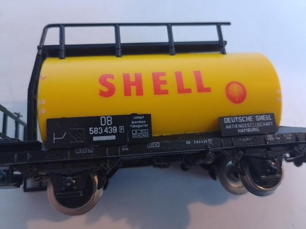 Oude Shell treinwagon Deutsche Shell, Gelijkstroom of Wisselstroom, Ophalen of Verzenden, Märklin, Nieuw