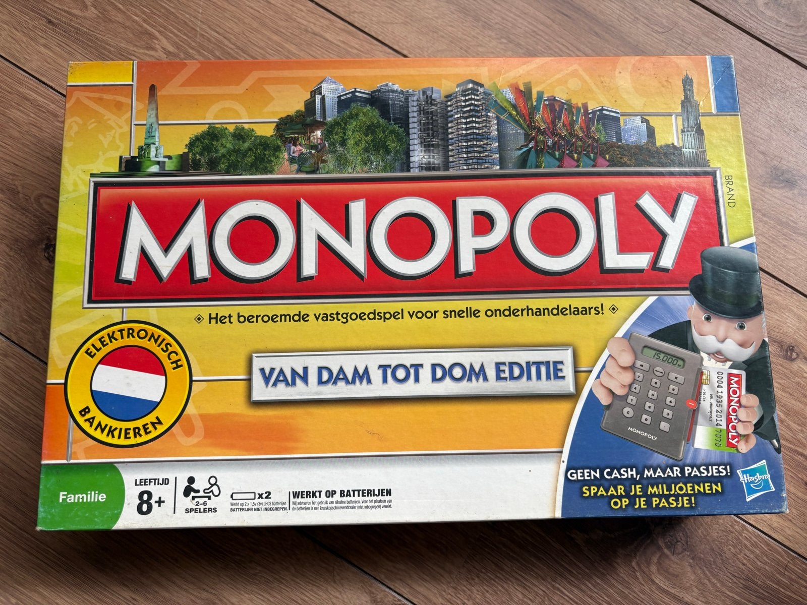 Monopoly Van Dam tot Dom Editie - Elektronisch Bankieren, Drie of vier spelers, Ophalen of Verzenden, Zo goed als nieuw