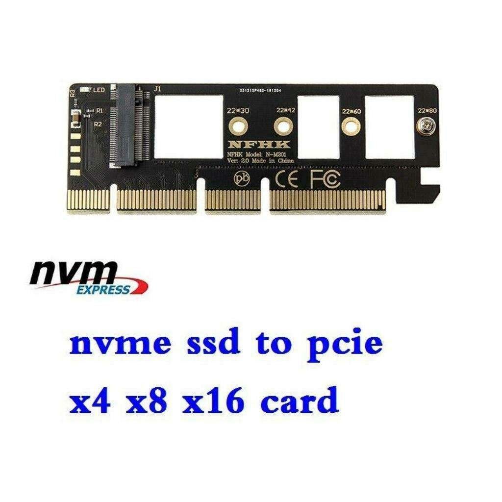 PCIe x4 NVMe SSD Adapter Card M.2 M-Key + Koeling *MAC / PC*, Intern, SSD, Nieuw, Ophalen of Verzenden