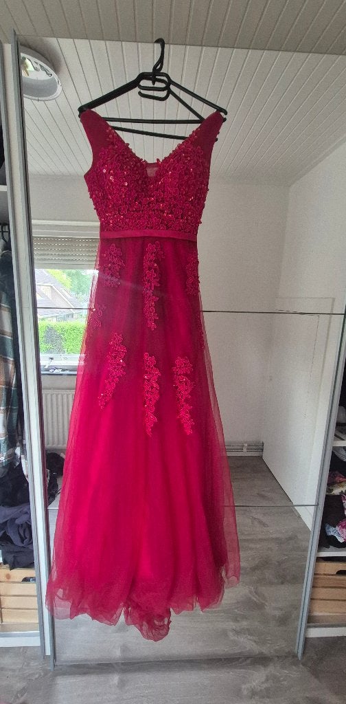 Gala jurk, Galajurk, Ophalen of Verzenden, Maat 36 (S), Rood