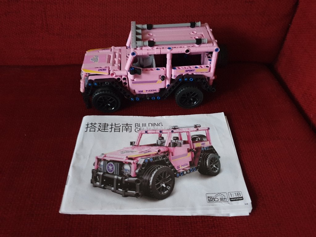 Bouwset roze terreinwagen lepin, Ophalen of Verzenden