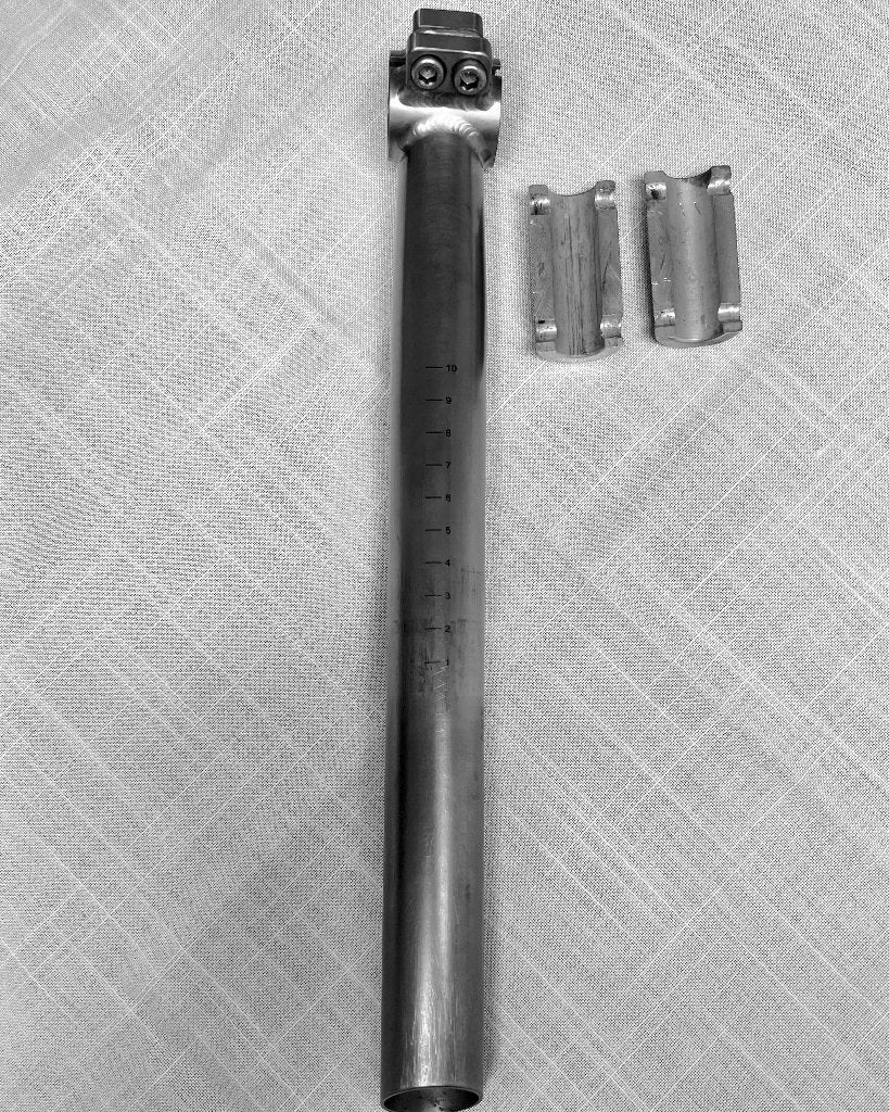 Titanium Zadelpen Van Nicholas: 30mm, 30,9mm, 0mm setback, Fietsen en Brommers, Titanium, Van Nicholas, Gravelbike, Ophalen of Verzenden