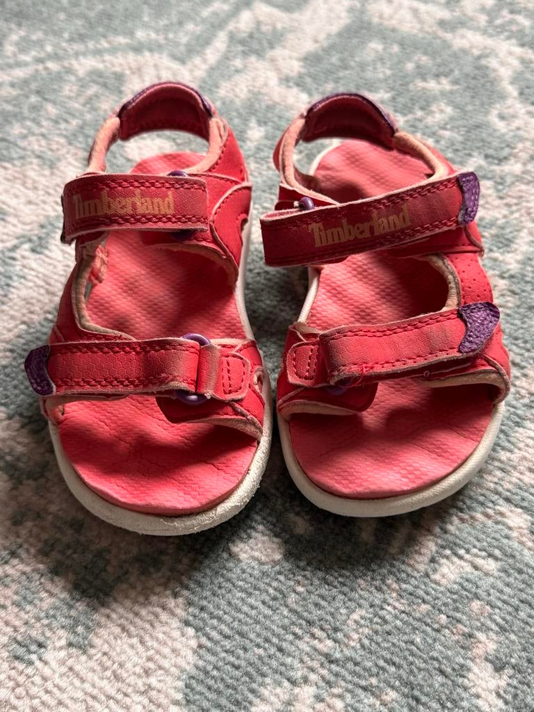 Roze Timberland sandalen maat 25, Kinderen en Baby's, Ophalen of Verzenden, Gebruikt, Meisje, Schoenen