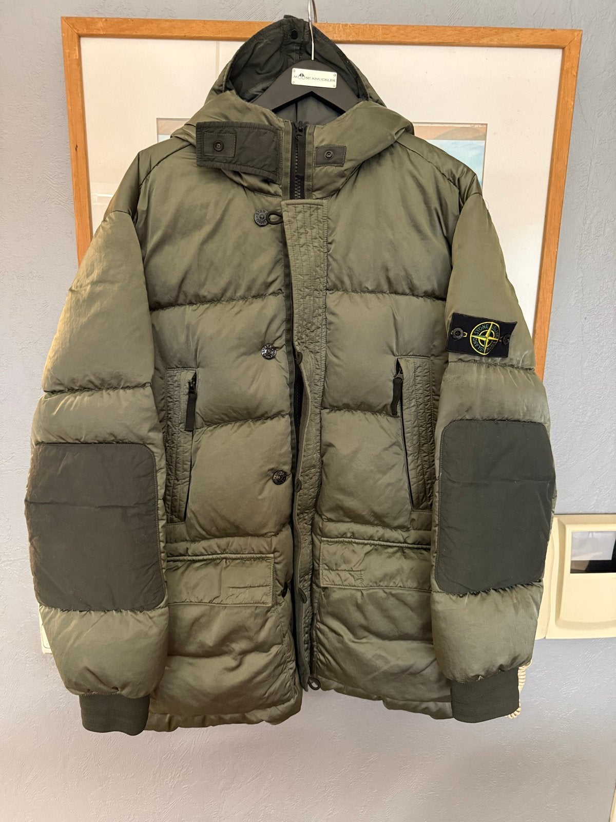 Stone Island Raso-TC Groene Nylon Jas - Maat XXL, Ophalen of Verzenden, Zo goed als nieuw, Overige maten, Groen