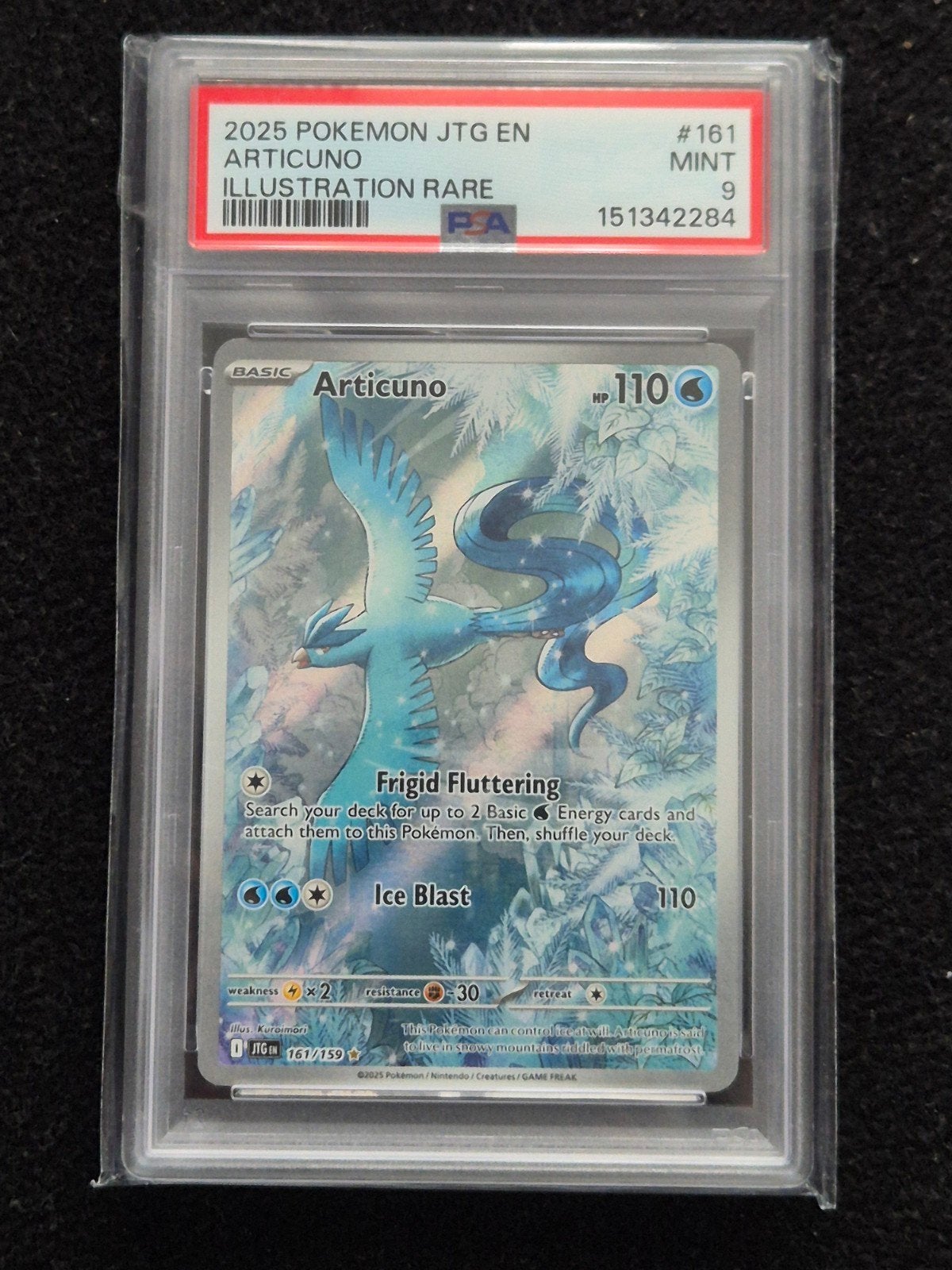 Articuno - 161/159 - Journey Together (JTG 161) - PSA 9, Ophalen of Verzenden, Nieuw, Losse kaart