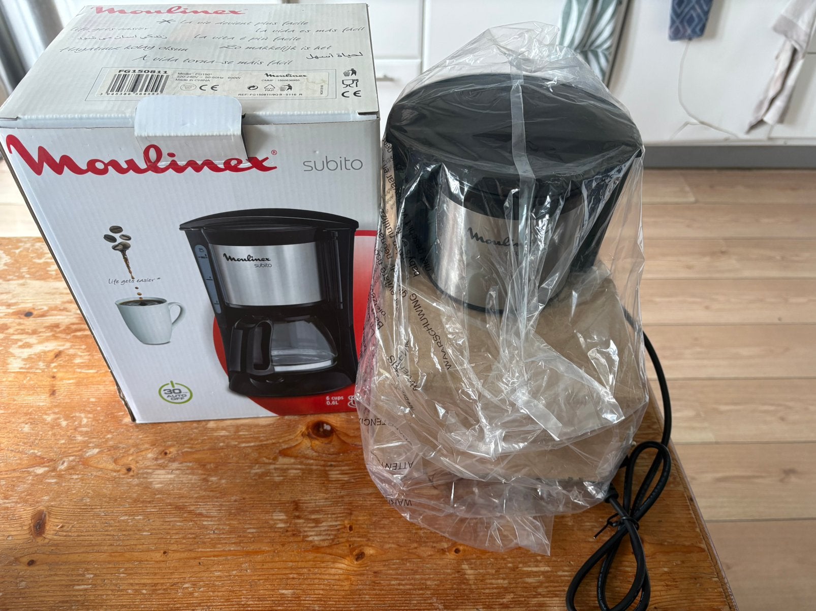 Filterkoffiezetapparaat Moulinex FG1508, Ophalen of Verzenden, Overige modellen, Gemalen koffie