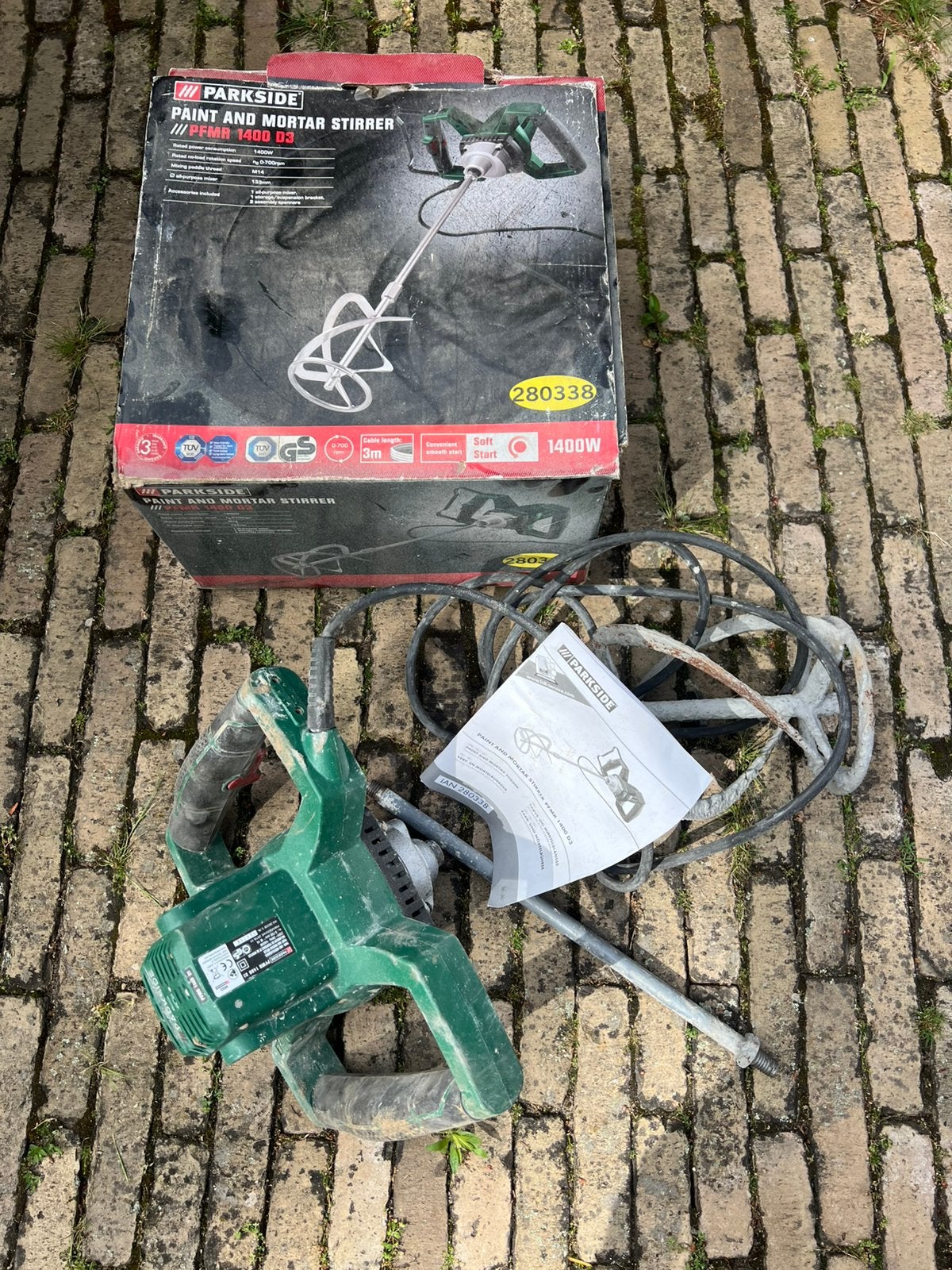Parkside verf en mortel menger, Ophalen, Gebruikt