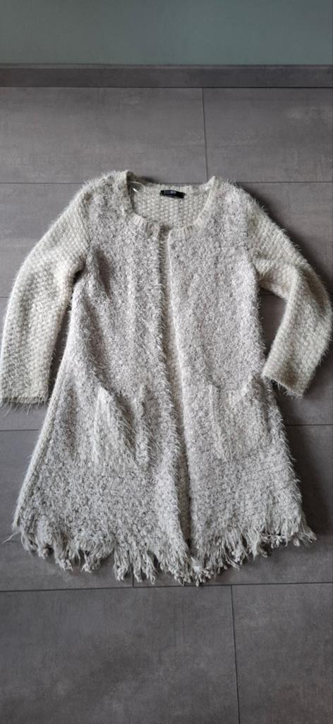 Studio Mo vest maat m 38 lang vest met franjes igs, Kleding | Dames, Maat 38/40 (M), Studio Mo, Beige, Ophalen of Verzenden