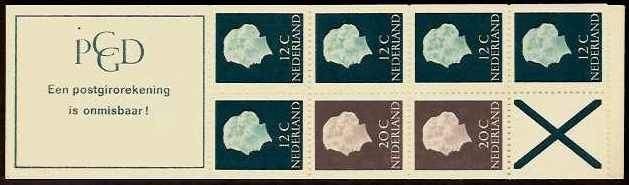 Nederland Postzegelboekje 7a Telblok postfris, Postzegels en Munten, Postzegels | Nederland, Ophalen of Verzenden, Na 1940, Postfris