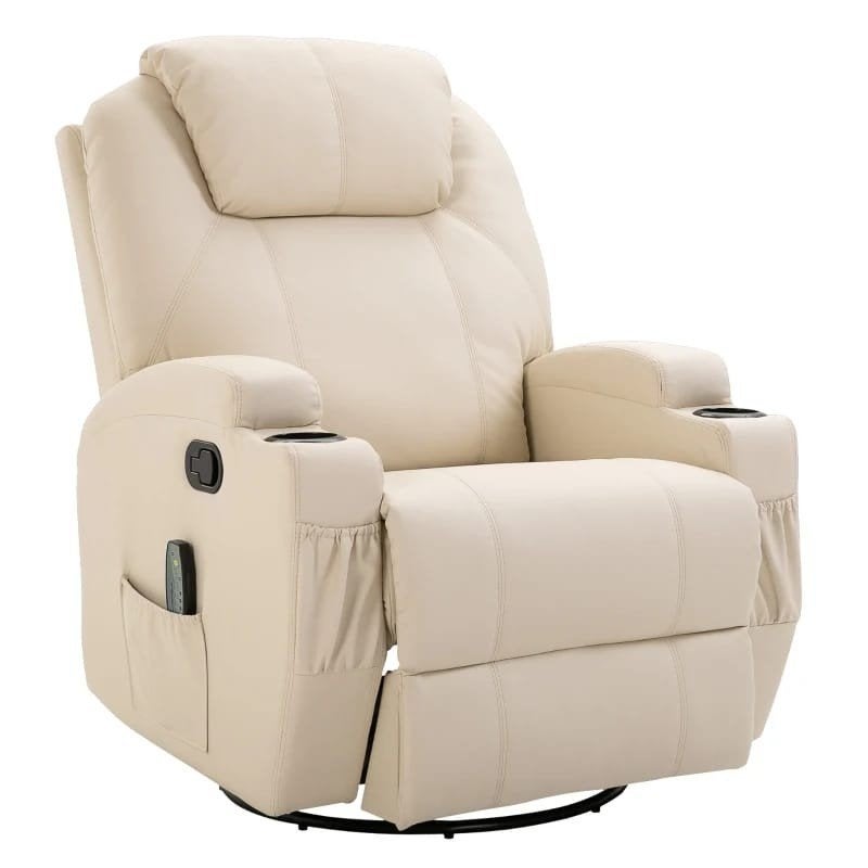 Luxe Massagestoel Relaxfauteuil - Draaibaar & Verstelbaar, Kunststof, Modern, Comfort, Nieuw, 75 tot 100 cm