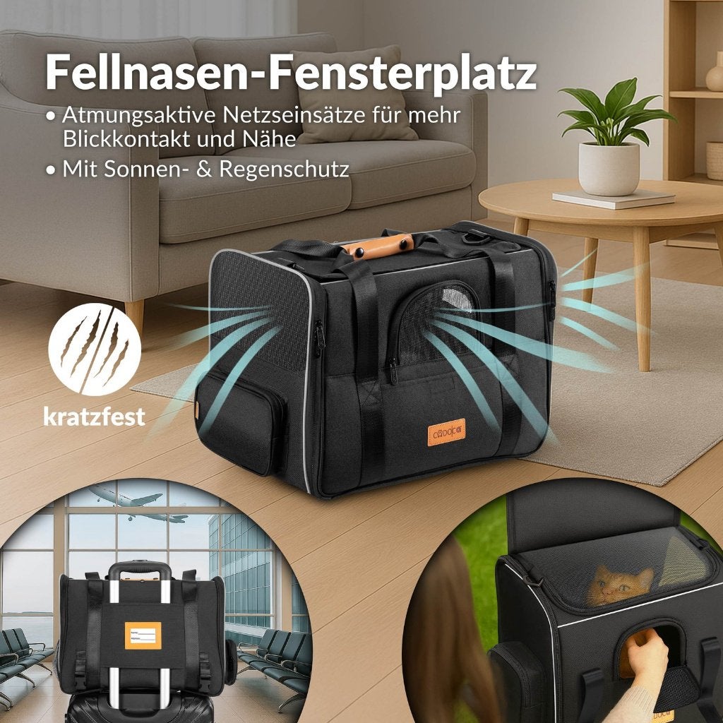 Kattentransportbox antraciet 44x34x31cm GRATIS VERZENDEN!, Verzenden, Nieuw, Nvt, Polyester