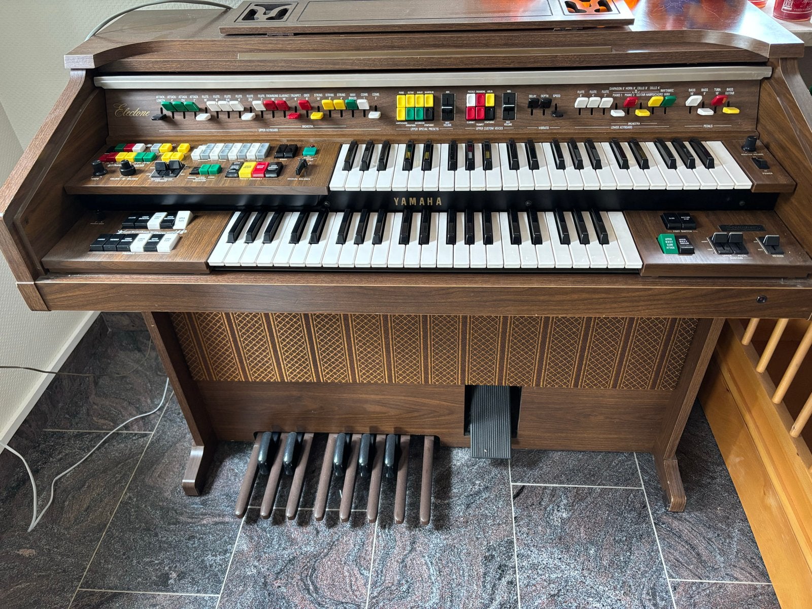 Yamaha Electone C-55N Orgel - Vintage Elektronisch Orgel, Muziek en Instrumenten, Orgels, Ophalen, Gebruikt, 2 klavieren, Orgel