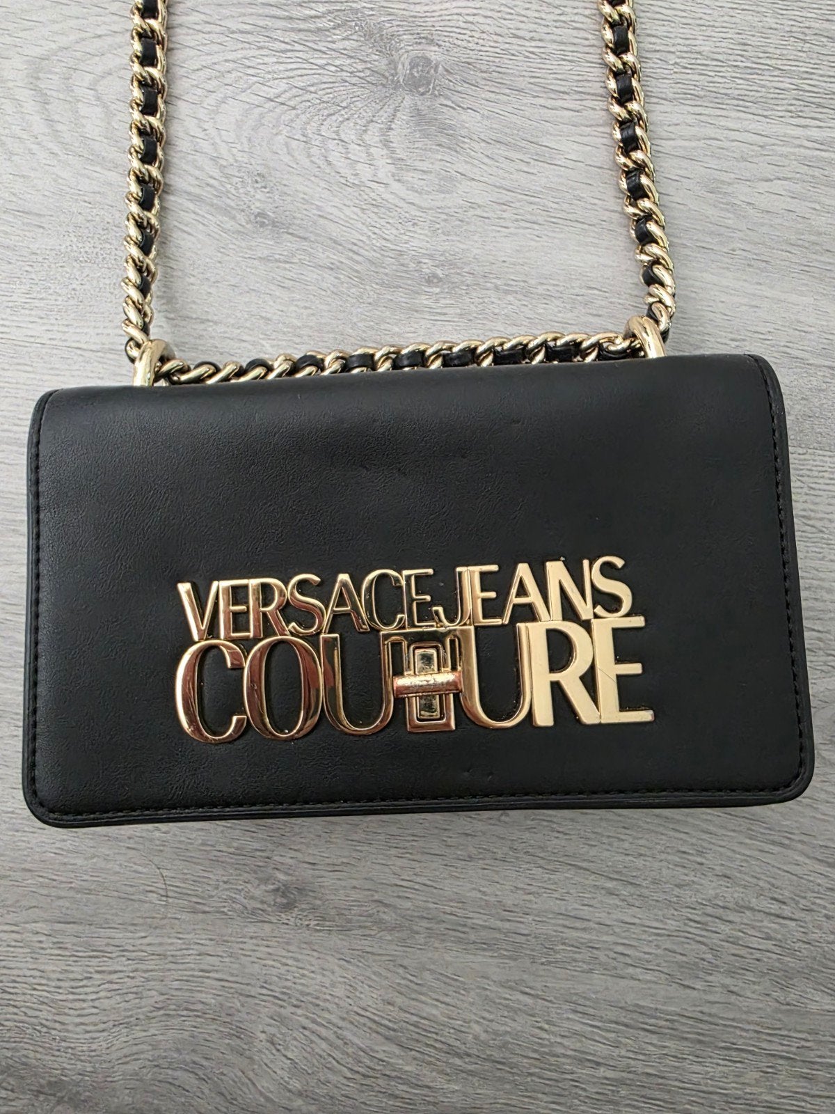 versace couture tas, Ophalen of Verzenden, Zo goed als nieuw, Zwart, Schoudertasje