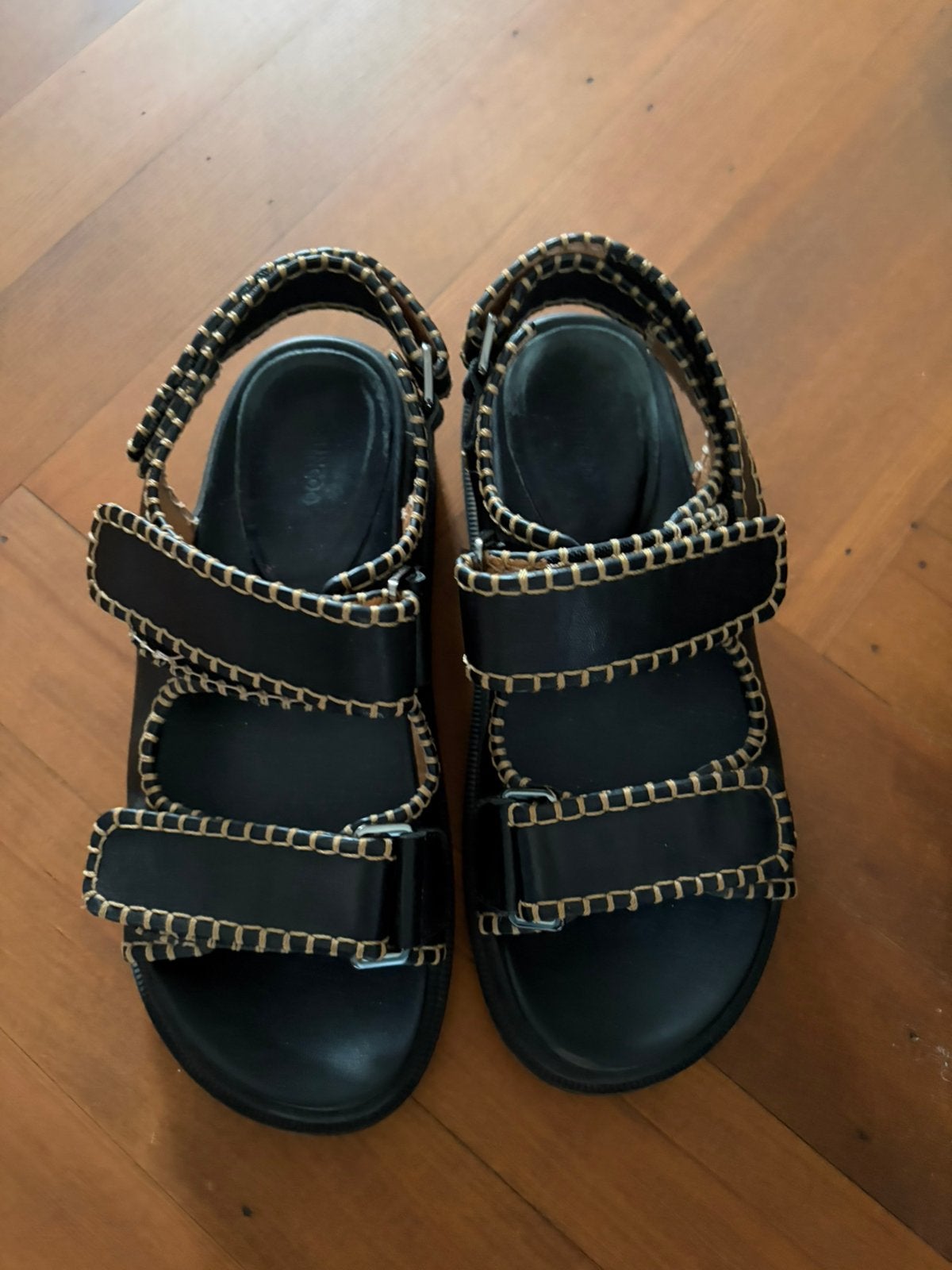 Suncoo leren sandalen, Ophalen, Zwart, Sandalen of Muiltjes, Zo goed als nieuw