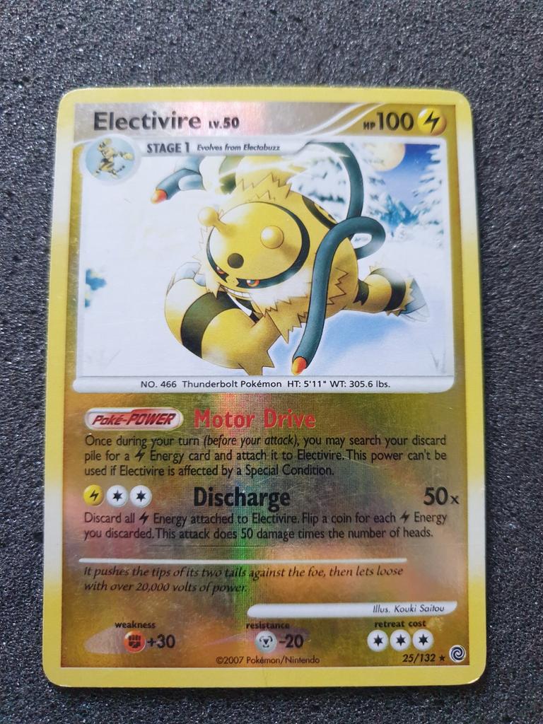 Pokémon kaart Electivire Lv.50 Reverse #25 Secret Wonders, Ophalen of Verzenden, Gebruikt, Losse kaart