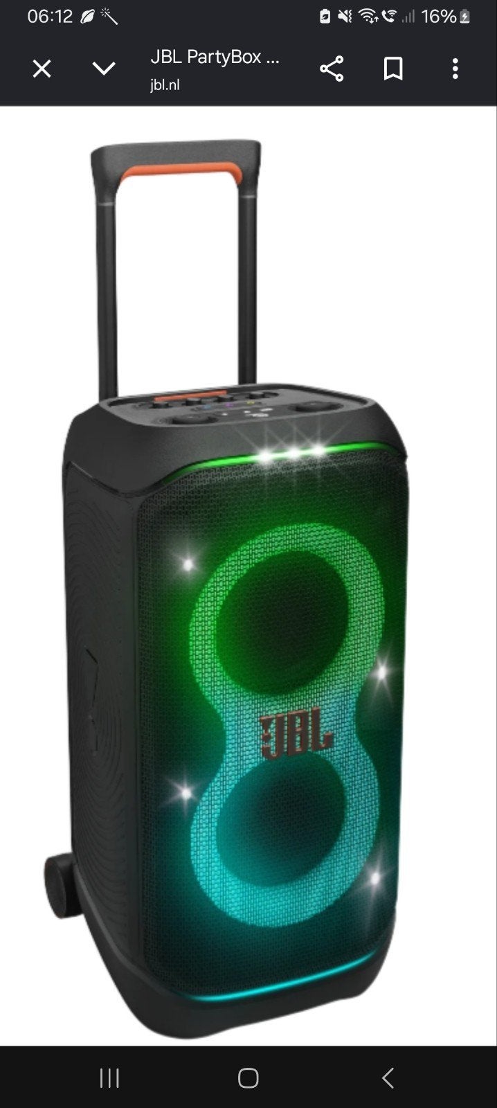 JBL PartyBox 320 Draagbare Party Speaker met Lichteffecten, JBL, Party speaker, Zo goed als nieuw, Bluetooth