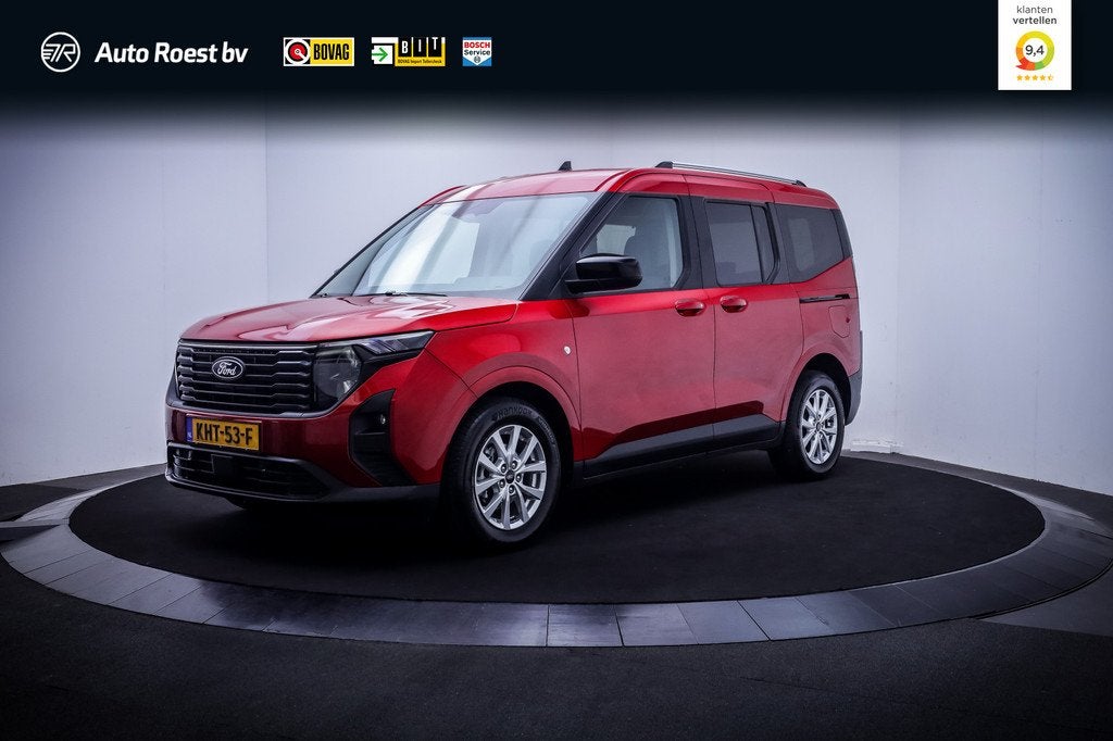 Ford Tourneo Courier 1.0 5Pers Titanium LED | CAMERA | CARPL, Auto's, Ford, Gebruikt, Zwart, Origineel Nederlands, Bedrijf