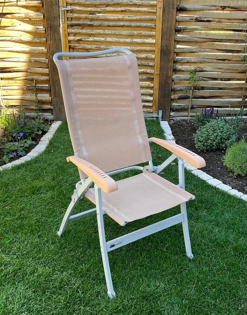 Verstelbare tuinstoel - Dukdalf, Ophalen of Verzenden, Gebruikt, Aluminium, Inklapbaar
