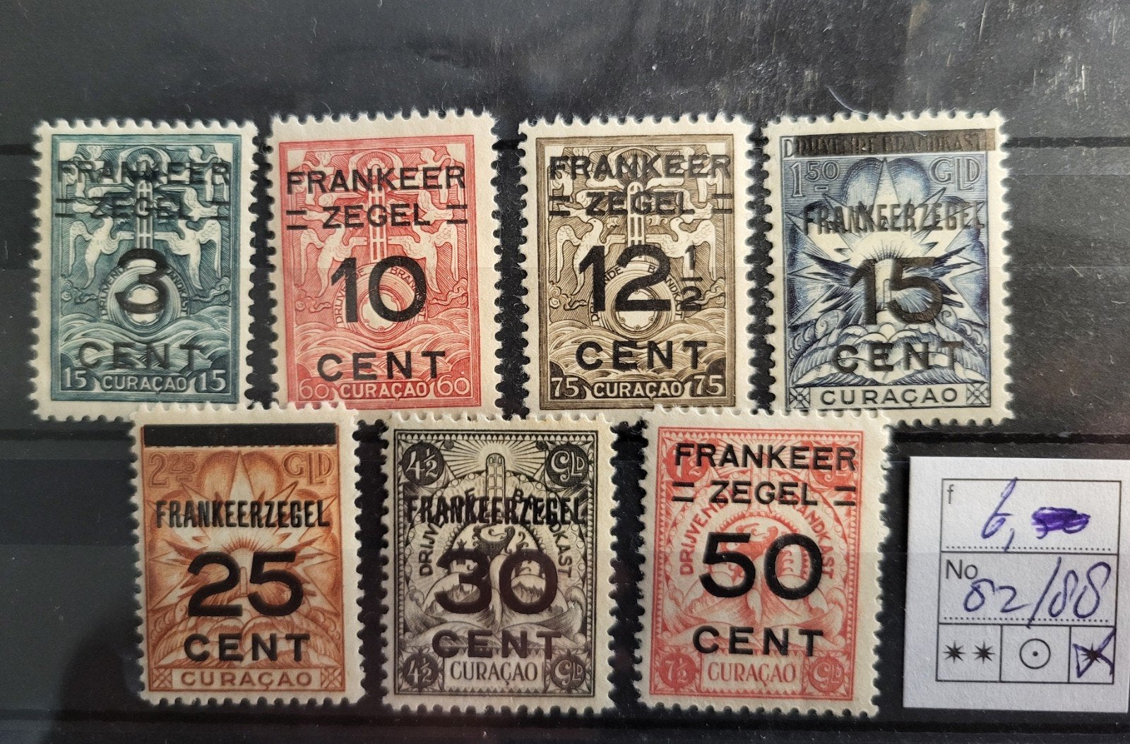 Curacao 82/88 ongebruikt, Ophalen of Verzenden, Postfris