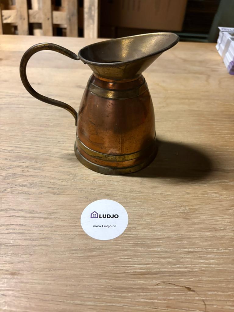 Koperen mini kan / melkkan decoratie, Antiek en Kunst, Antiek | Koper en Brons, Ophalen of Verzenden