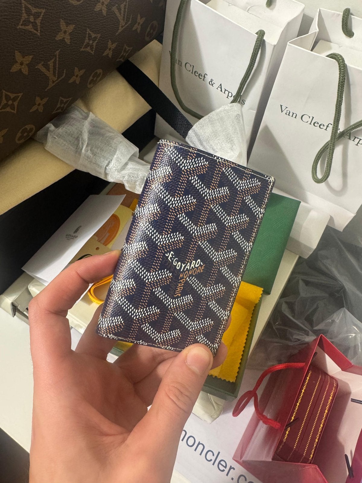 Goyard Saint-Pierre kaarthouder portemonnee blauw, Ophalen of Verzenden, Nieuw, Blauw