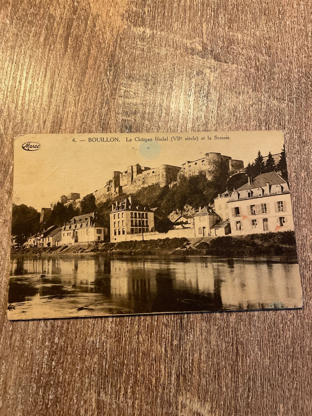 Oude ansichtkaart Bouillon, Kasteel en Semois (1925), Verzamelen, Ophalen of Verzenden, 1920 tot 1940, Gelopen, Luxemburg
