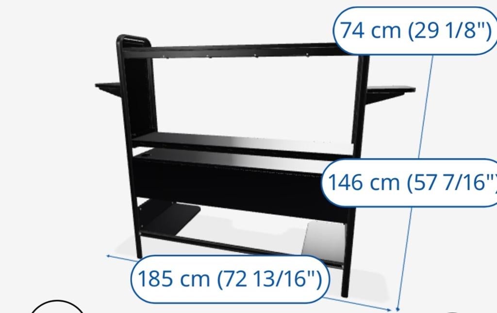 IKEA Fredde gaming bureau - Zwart, met opbergruimte, Ophalen, Zwart, Zo goed als nieuw, IKEA