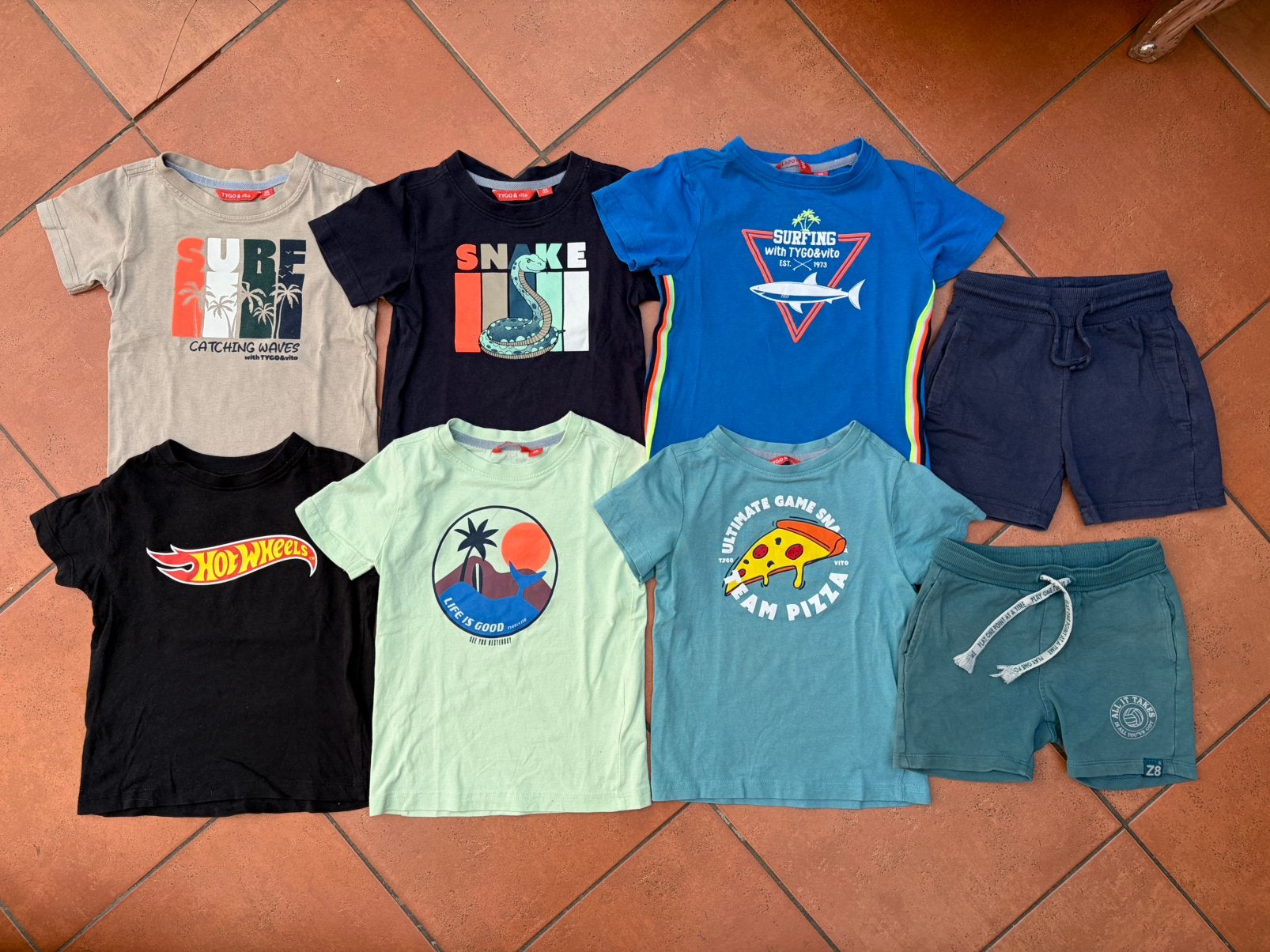 Zomer kledingpakket jongen maat 98/104, Ophalen of Verzenden, Zo goed als nieuw, Maat 98