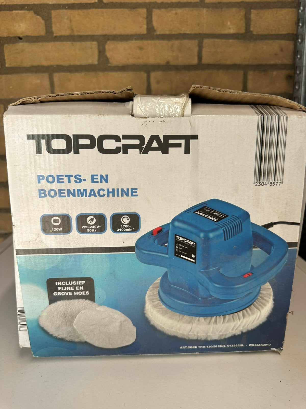 Topcraft poetsmachine, Ophalen