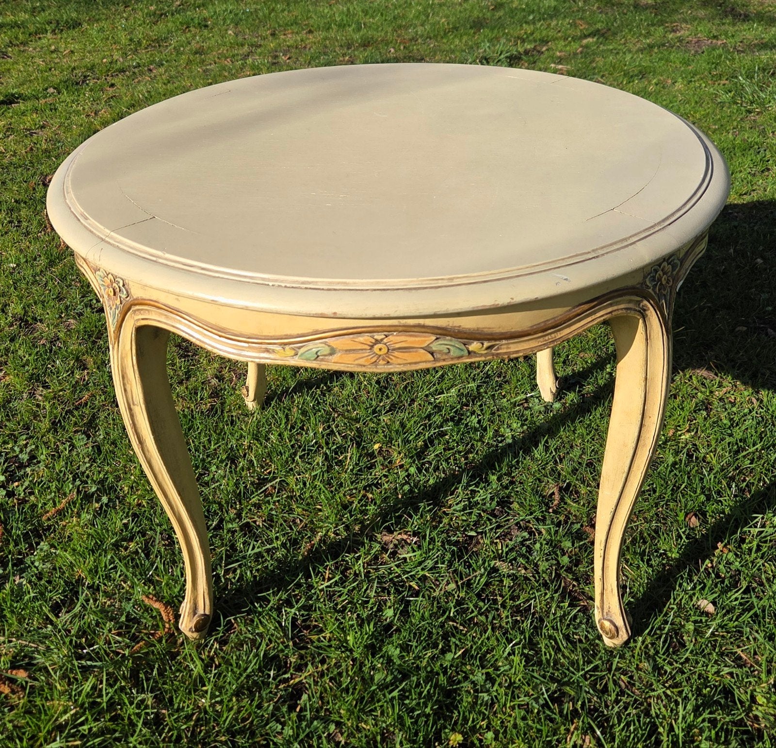 Antieke ronde salontafel in louis XV-stijl, Antiek en Kunst, Antiek | Meubels | Tafels, Ophalen
