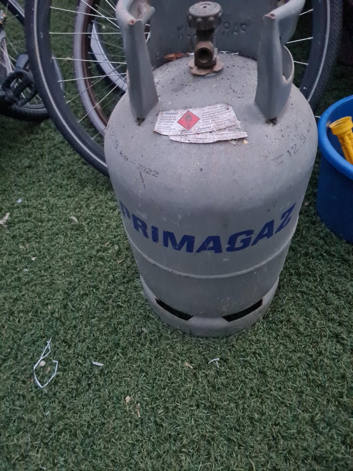 Lege gasfles 12.9 kg, Ophalen