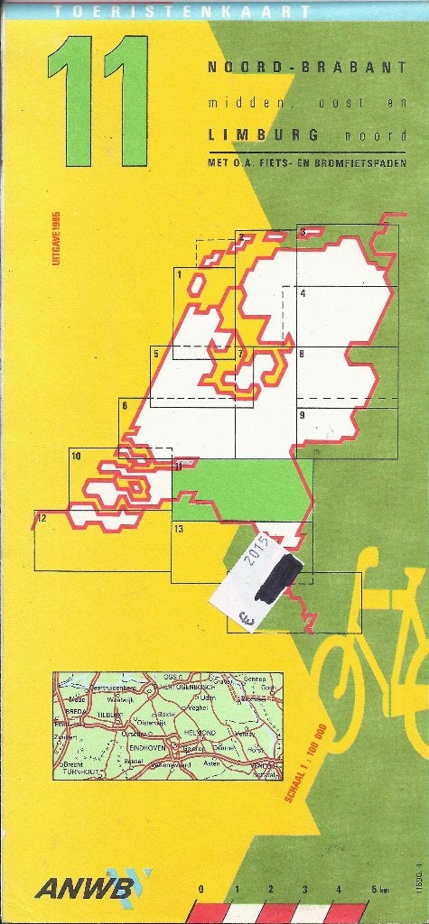 Plattegrond nr11 noord brabant en limburg noord -  -, Boeken, Atlassen en Landkaarten, 2000 tot heden, Ophalen of Verzenden, Nederland