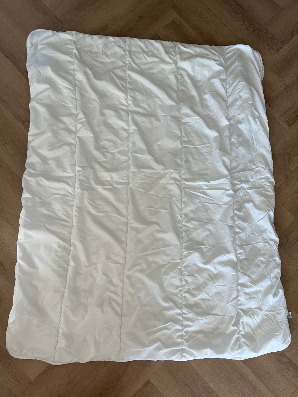 HEMA Synthetisch Peuterdekbed 120x150 cm - Duurzaam & Anti-a, Gebruikt, Jongetje of Meisje, Wit, Peuterbed