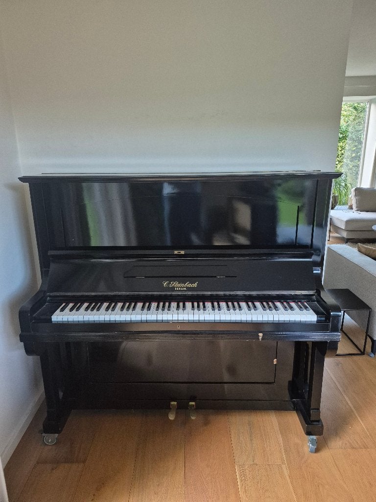 C. Steinbach Berlin piano, zwarte buffetpiano, Muziek en Instrumenten, Piano's, Ophalen, Gebruikt, Zwart, Piano