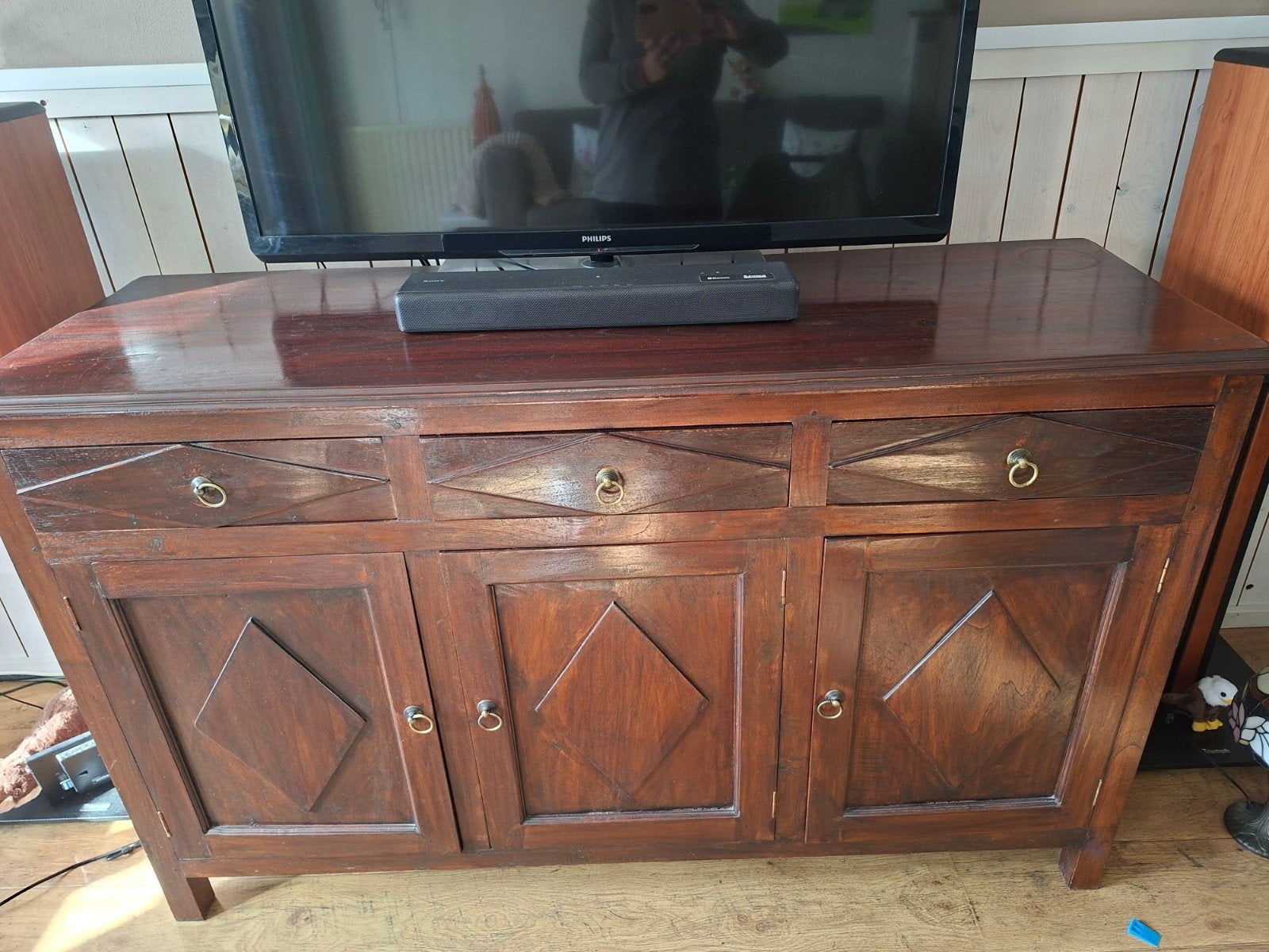 mooi Dressoir, Ophalen, Gebruikt, Met lade(s), Teakhout