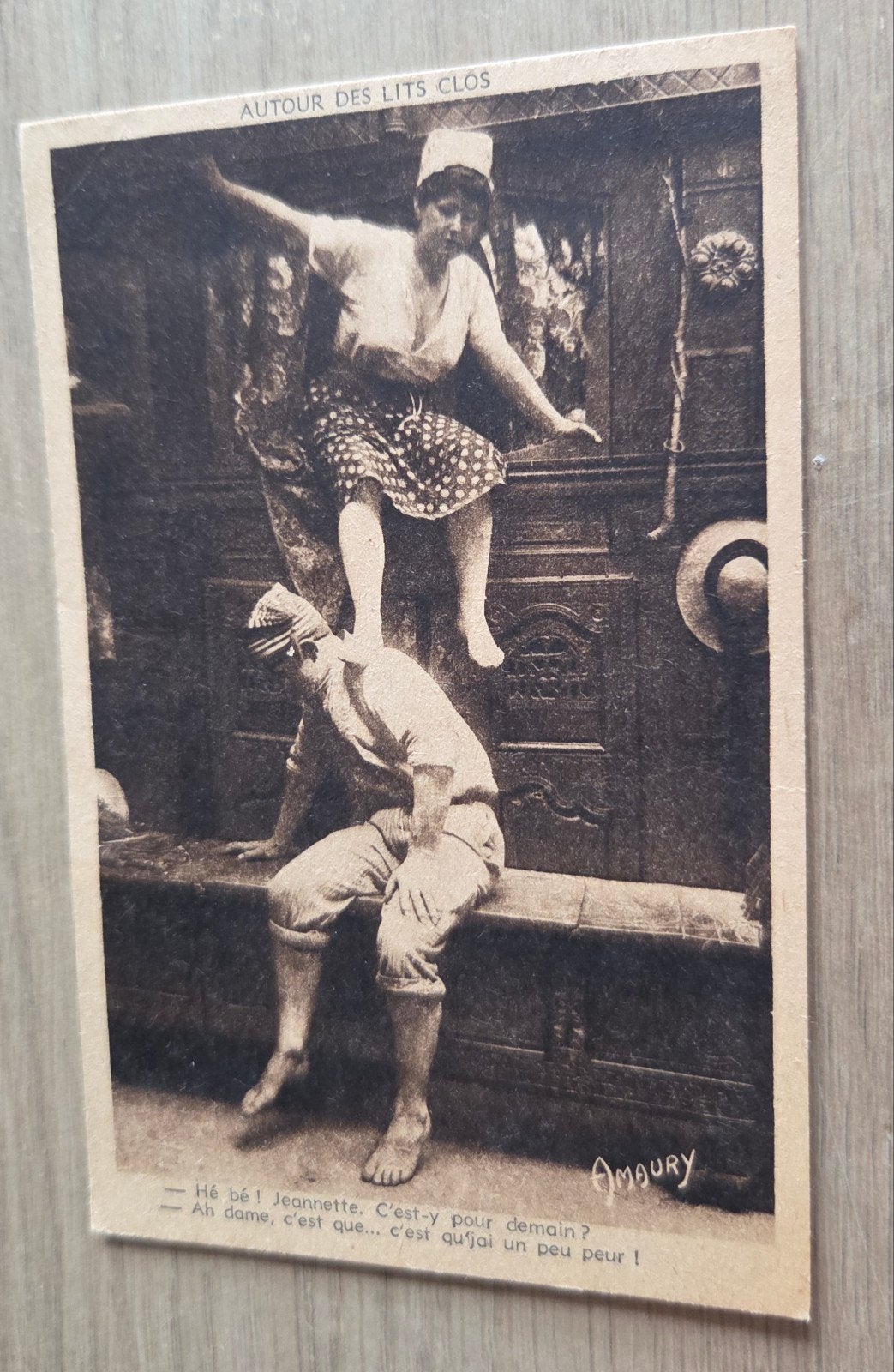 Oude Franse Ansichtkaart - Humoristische Scène, Ophalen of Verzenden, Voor 1920, Gelopen, Frankrijk