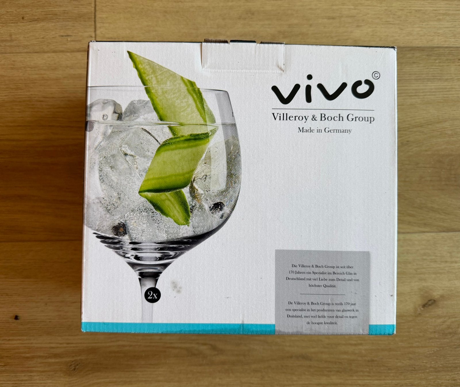 4 Vivo Gin Tonic glazen AH actie, Ophalen of Verzenden, Nieuw, Overige typen
