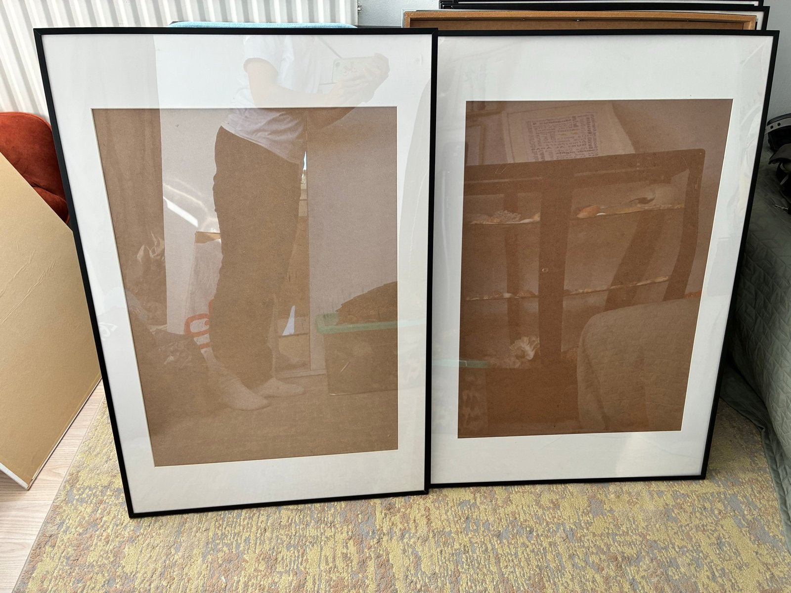 11 aluminium fotolijsten, zwart en zilver, 60x90 cm, Ophalen, Gebruikt, Fotolijst, Metaal