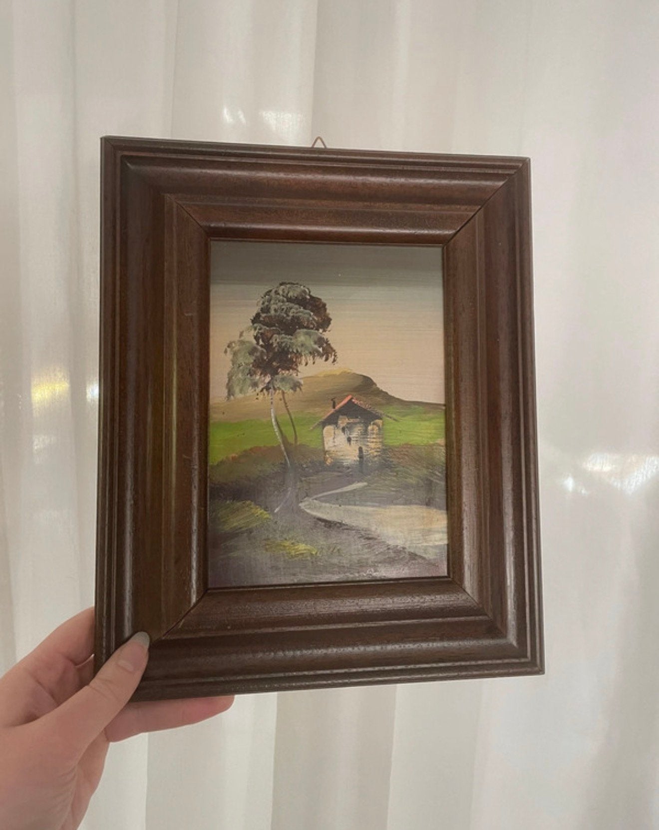 Klein schilderij schilderijtje, Verzenden, Ingelijst