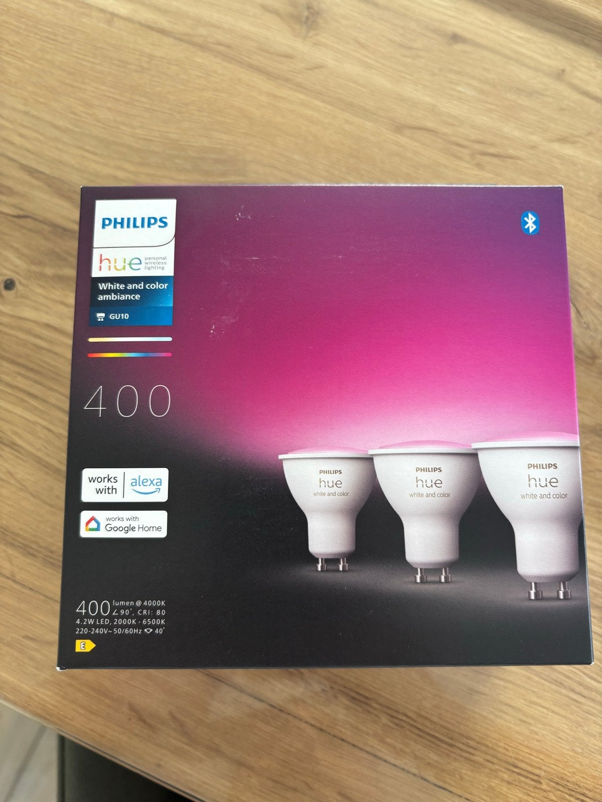 3 Philips Hue GU10 Color Ambiance Lampen, Ophalen of Verzenden, Nieuw