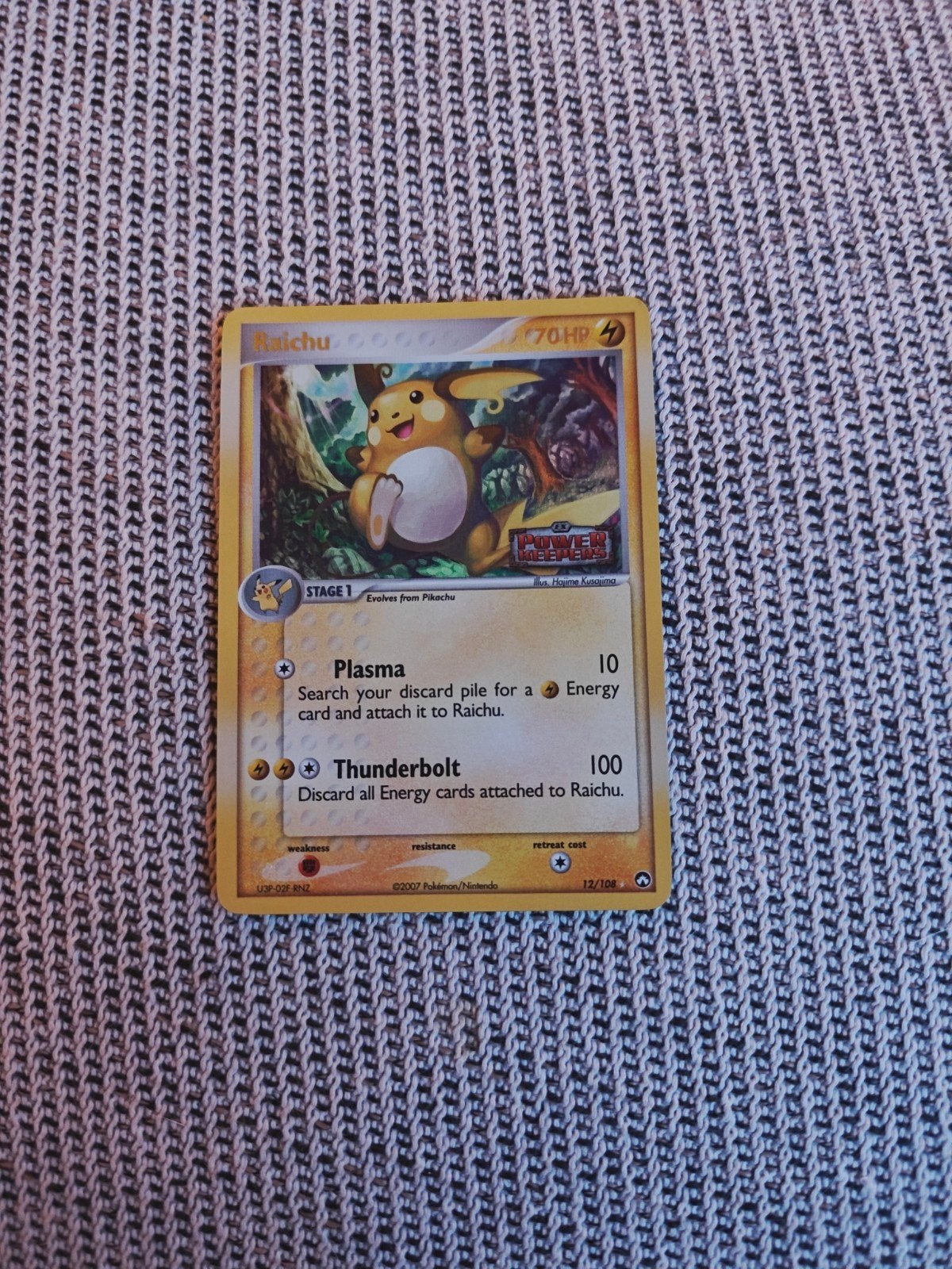 Raichu 12/108 Pokemon kaart - Zo goed als nieuw, Ophalen of Verzenden, Zo goed als nieuw, Losse kaart