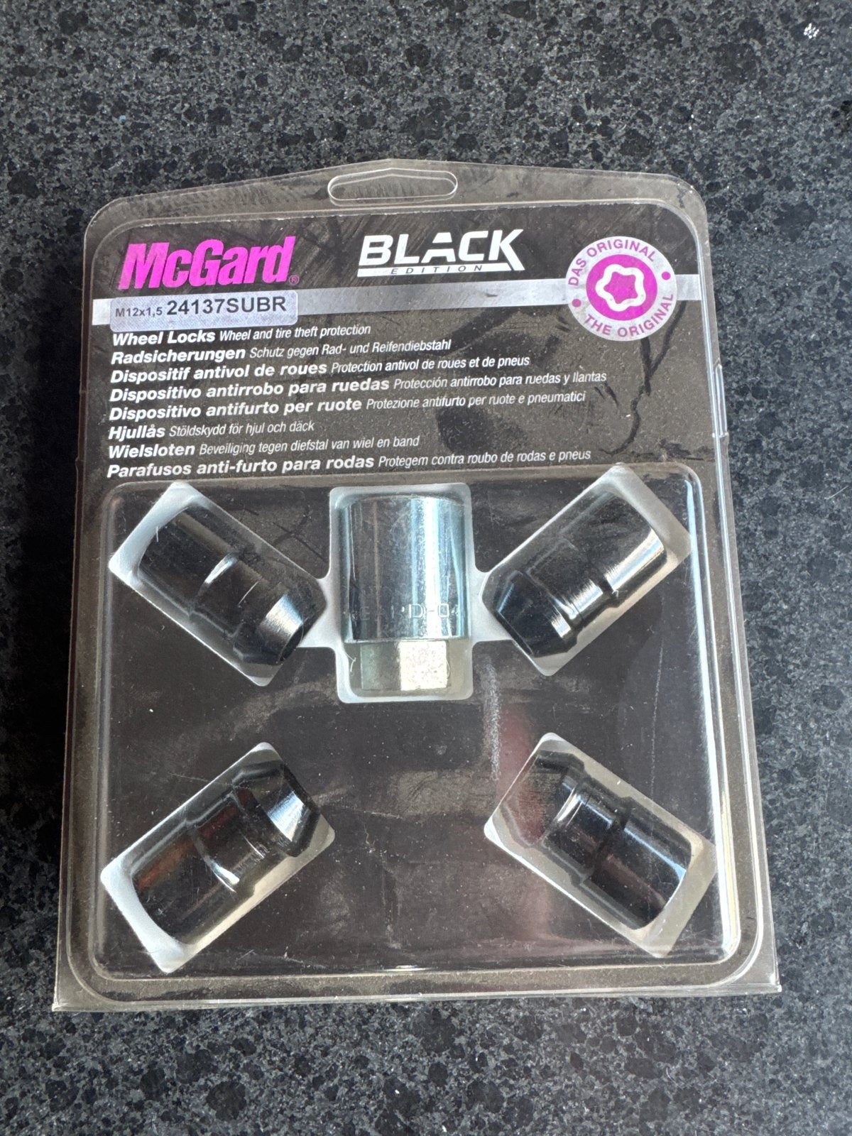McGard Wielsloten Zwart M12x1,5 - Nieuw Set, Ophalen of Verzenden, Nieuw
