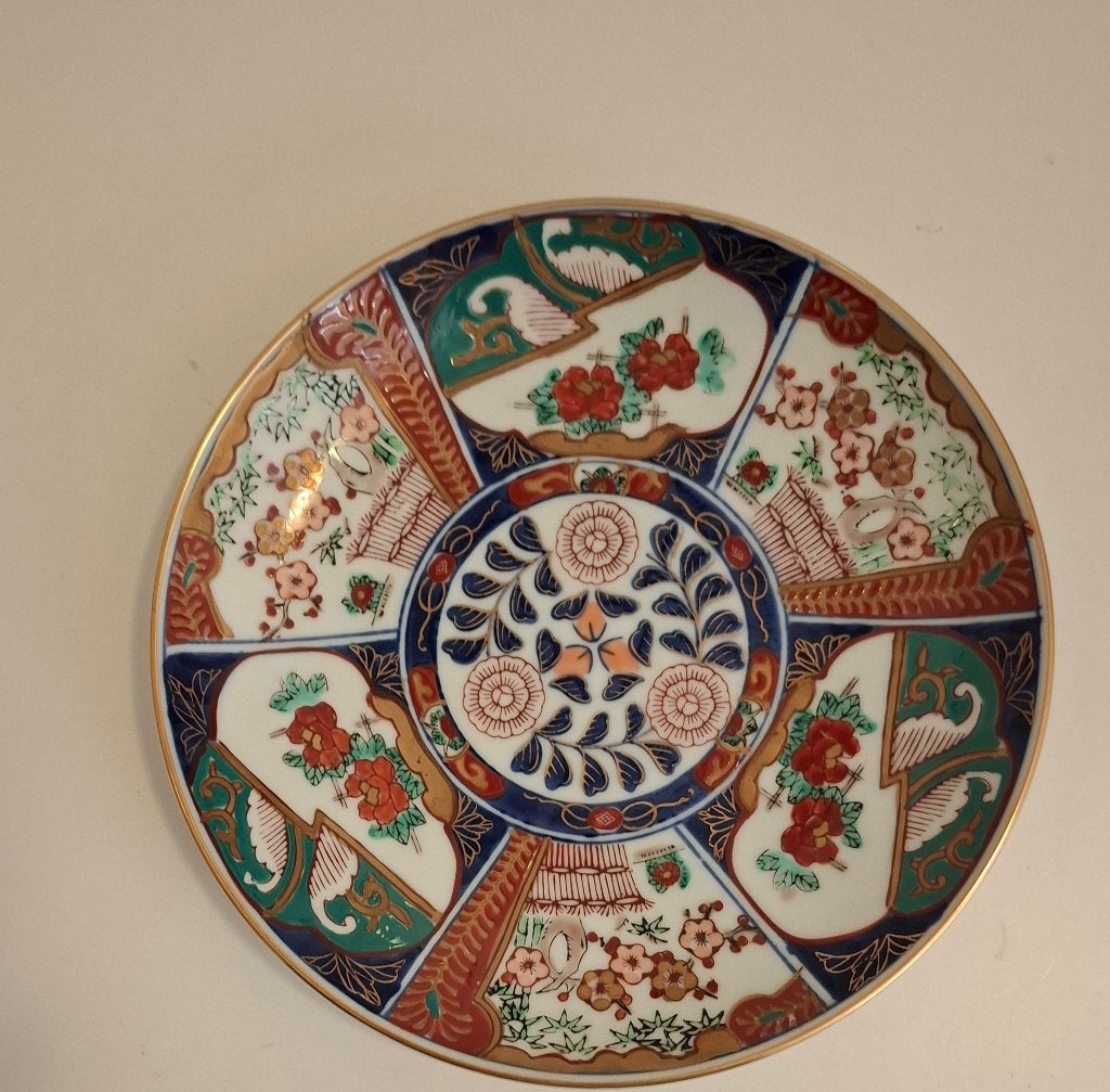 Chinees porseleinen imari bord gaaf handpainted gemerkt, Ophalen of Verzenden