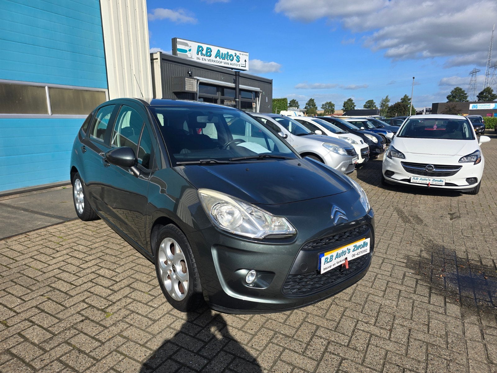 Citroën C3 1.4i 75pk 2010 Grijs, Auto's, Voorwielaandrijving, 1005 kg, Stof, Zwart