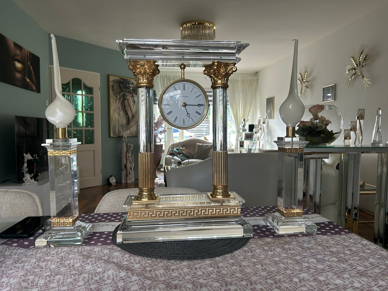 Exclusieve set klok plus kandelaars, Ophalen