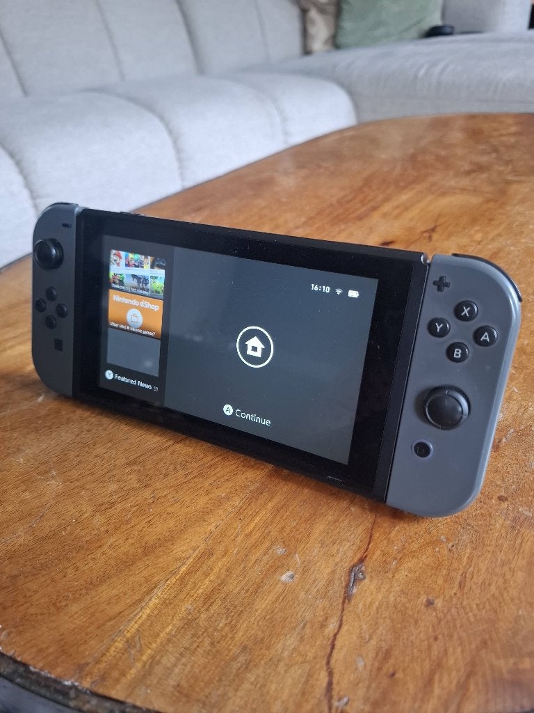 Nintendo Switch met spellen, Spelcomputers en Games, Met 2 controllers, Ophalen of Verzenden, Switch Original, Gebruikt