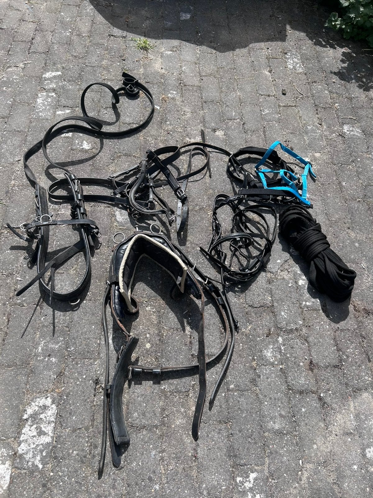 Tuig (mini shet) + paardenspullen, Dieren en Toebehoren, Ophalen of Verzenden, Zo goed als nieuw, Bit, Mini