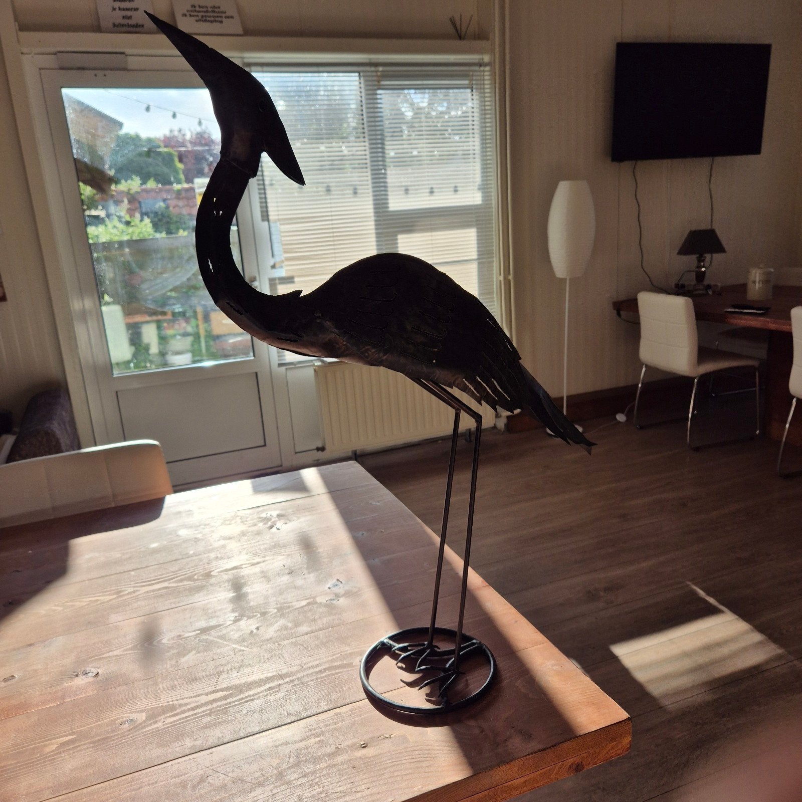 Metalen Reiger Tuinbeeld - Decoratieve Vogel, Huis en Inrichting, Woonaccessoires | Overige, Overige stijlen, Ophalen of Verzenden